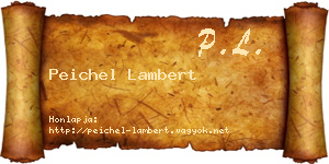Peichel Lambert névjegykártya